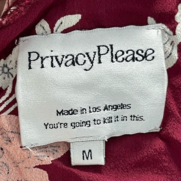 🥒 Privacy Please Fillmore Wrap Summer Floral Red High Low Midi Dress Calico M - Picture 5 of 7